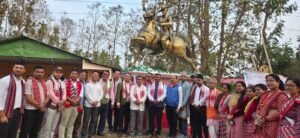 खाकाराजानमा शहीद मेजर दुर्गा मल्लको शालिक अनावरण भव्य रूपमा सम्पन्न